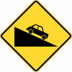 Steep Descent Signs
