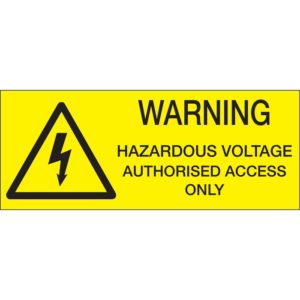 WARNING HazardousVoltage_250x100_colour