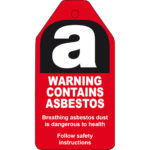 Warning Contains Asbestos Tags (packs of 100)