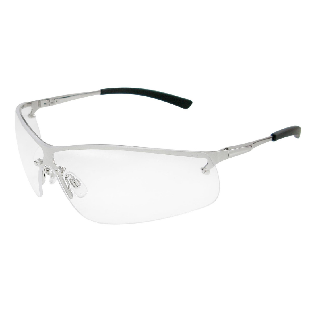 BOSTON Metal Frame Safety Glasses - Clear Lens