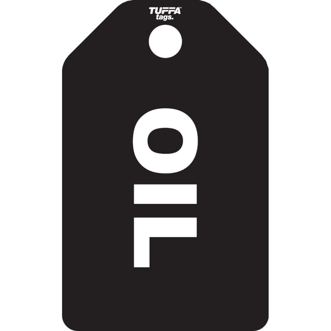 Chain and Bar Oil 1.5mm Engraved Plastic Tags