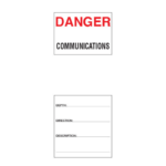 Utility Services Standpipe Stickers - Communications (Packs of 20)