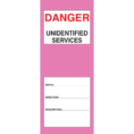 Utility Services Standpipe Stickers - Unidentified Services (Packs of 20)