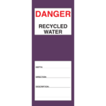 Utility Services Standpipe Stickers - Recycled Water (Packs of 20)