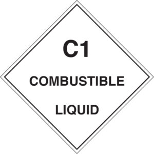 C1 Combustible Liquid Decals 100mm x 100mm