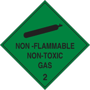 Non-Flammable Non-Toxic Gas 2 Decals 100mm x 100mm