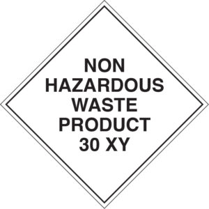 Non Hazardous Waste Products 30 XY Decals 100mm x 100mm