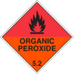 Organic Peroxide 5.2 Decals 100mm x 100mm