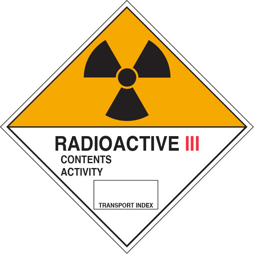 Radioactive 3 Decals 100mm x 100mm