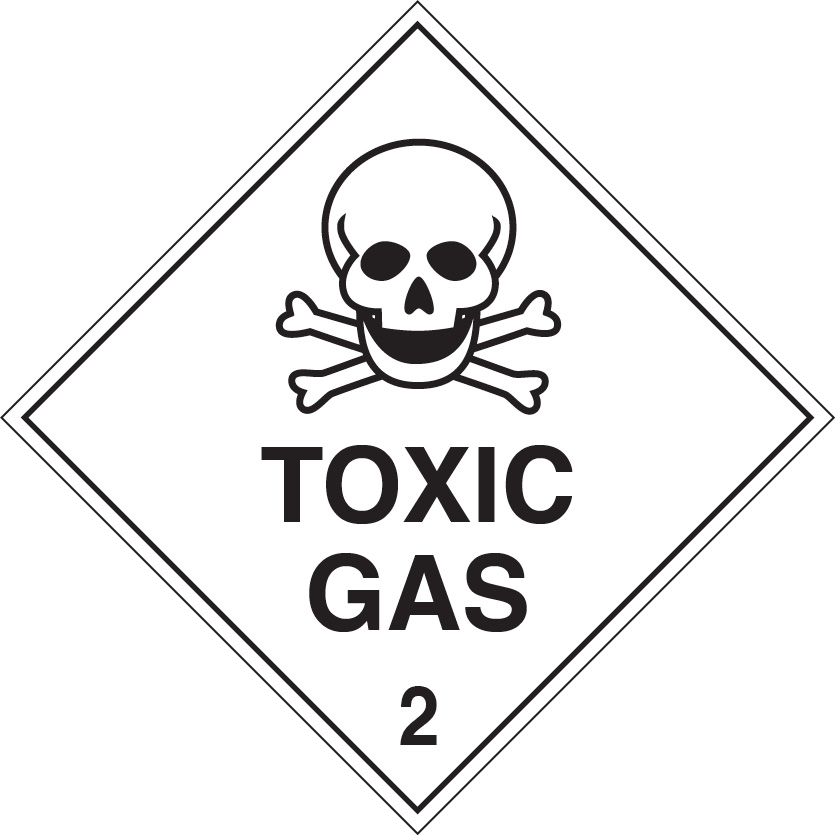 Toxic Gas 2 Decals 100mm x 100mm