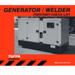 Generator / Welder Prestart Checklist Book