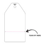 White Plain TUFFA Tags - 150mm x 80mm (Tear off Section) (packs of 100)
