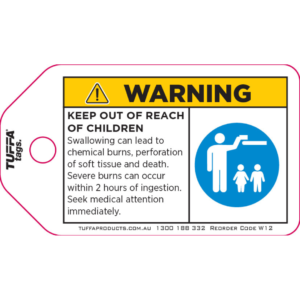 Warning Keep Out Of Reach Of Children Key Tag (packs of 100)