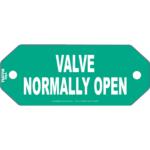 Valve Normally Open Tag (packs of 100)