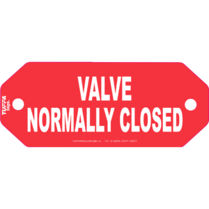 Valve Normally Closed Tag (packs of 100)